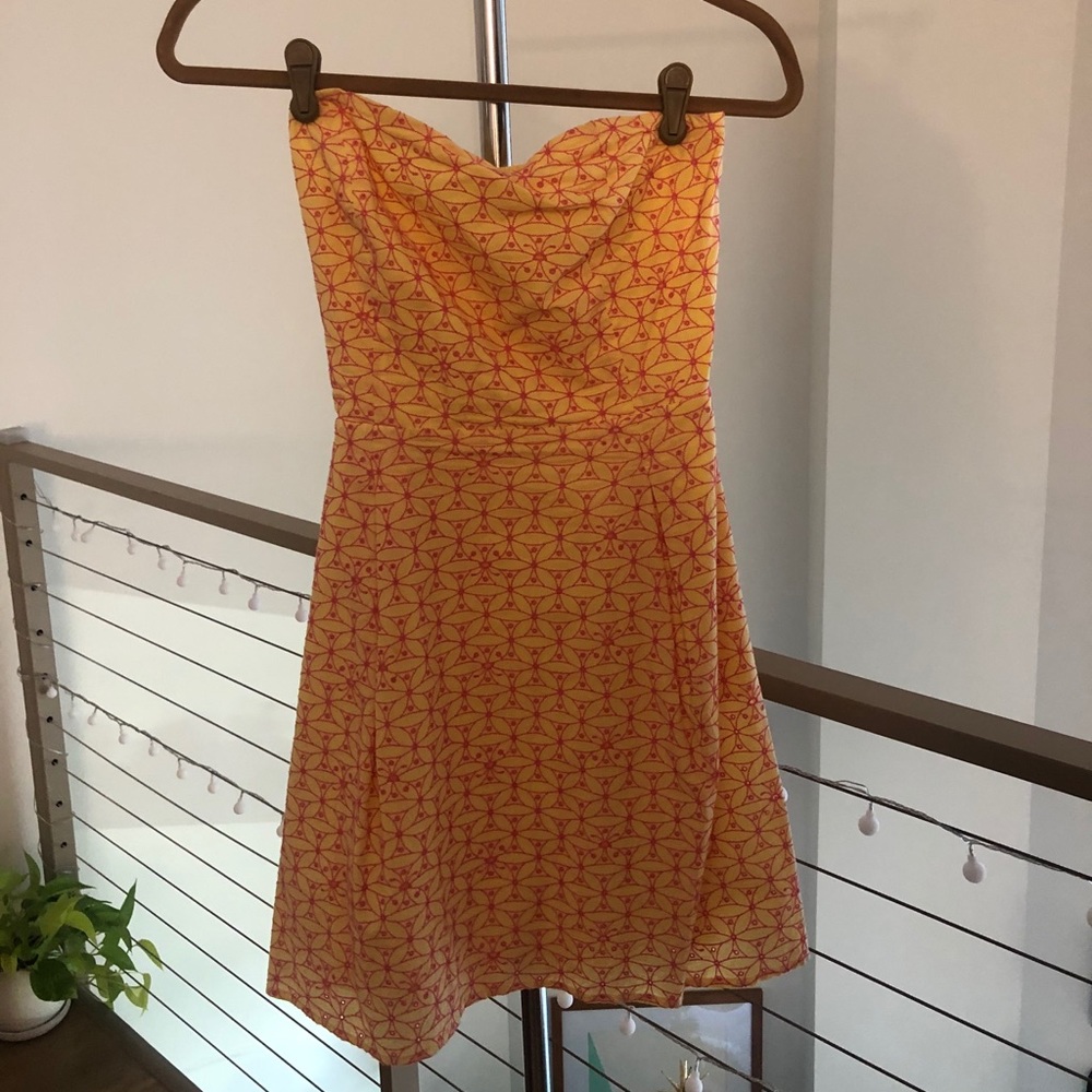 Felicity Dress in Starfruit Yellow Fly Away Eyelet